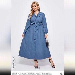 NWOT Plus Size Dress with Belt